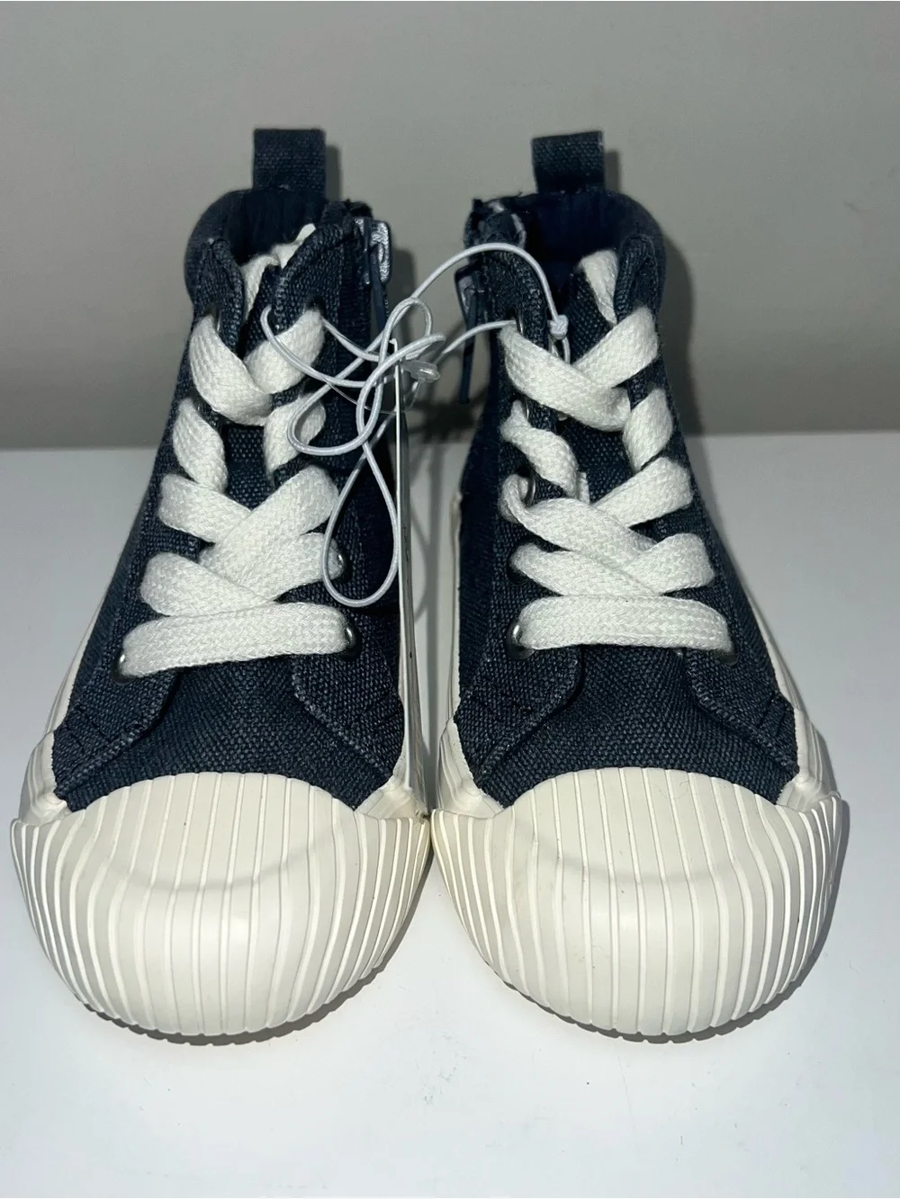 Target Cat & Jack Navy and White High-Top Kids Sneakers